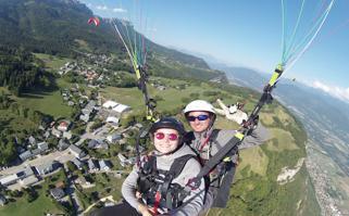 Biplace parapente : Vol contact