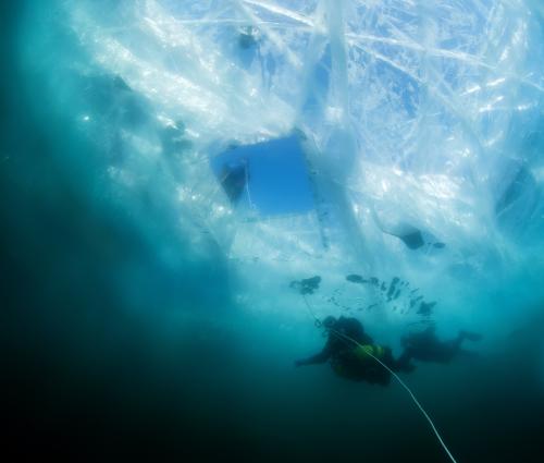 PLONGÉE SOUS GLACE